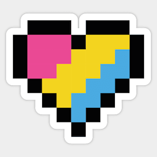 Pansexual heart Sticker